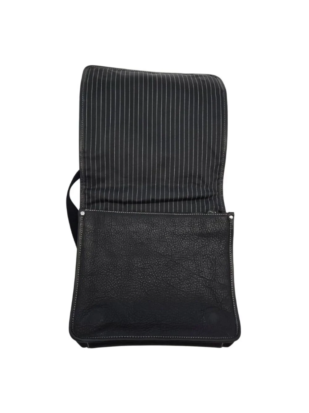 Brooks Brothers Pebble Leather Laptop Messenger Bag